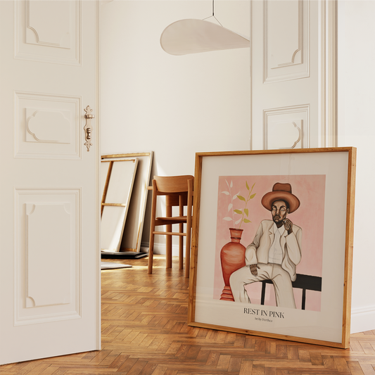 Kunsttryk af Rest in Pink