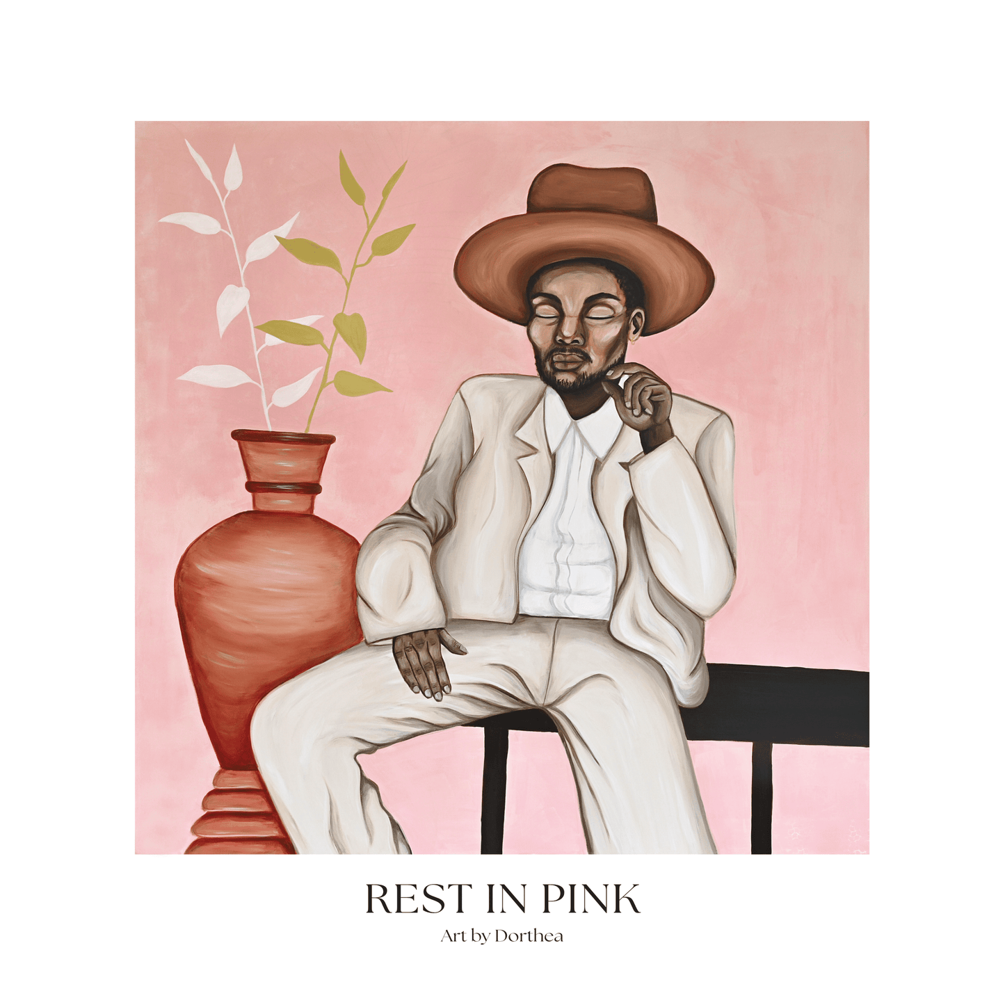 Kunsttryk af Rest in Pink